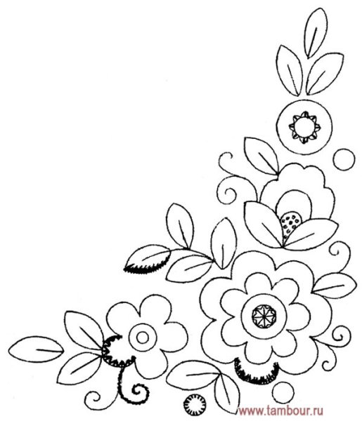 Узоры для вышивки гладью