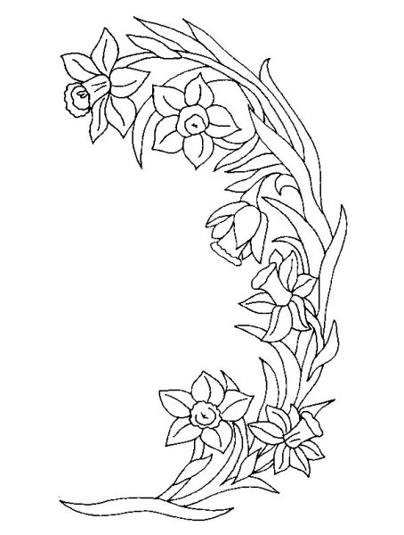 Цветочный орнамент для вытынанки