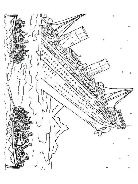 Титаник раскраска