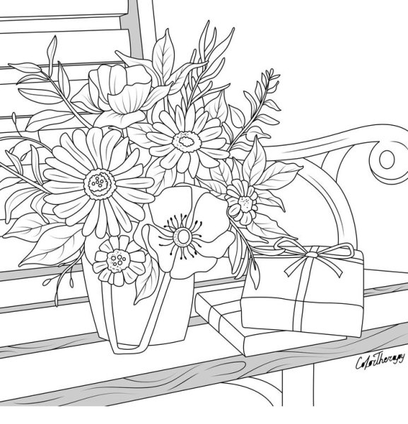 Раскраска цветочный магазин