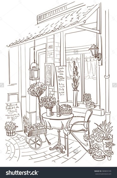 Эскиз магазина цветов