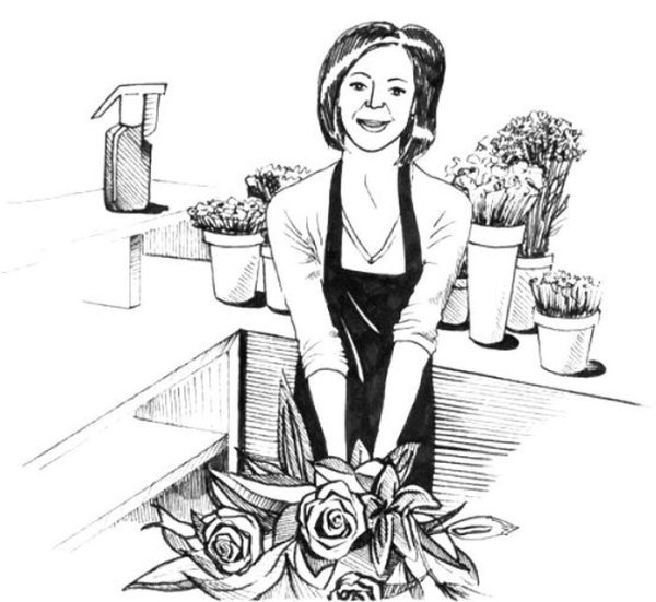 Флорист раскраска для детей