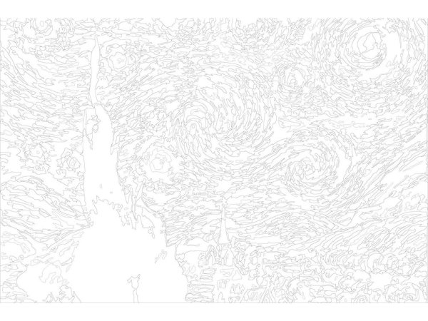 Раскраска по номерам Звездная ночь