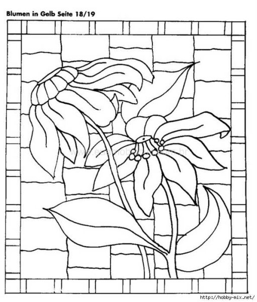 Схемы для витражных рисунков