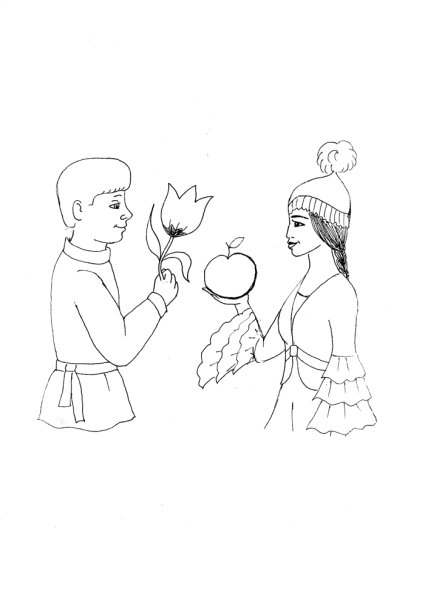 Рисунок Наурыз для детей