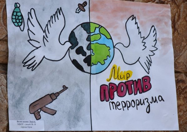 Рисунок на тему борьба с терроризмом