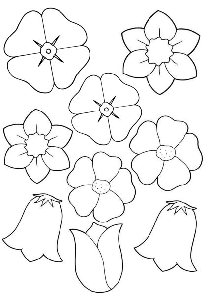 Трафарет цветочка