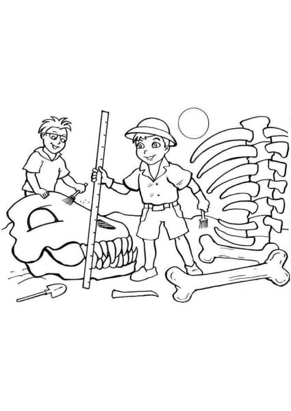 Археолог раскраска