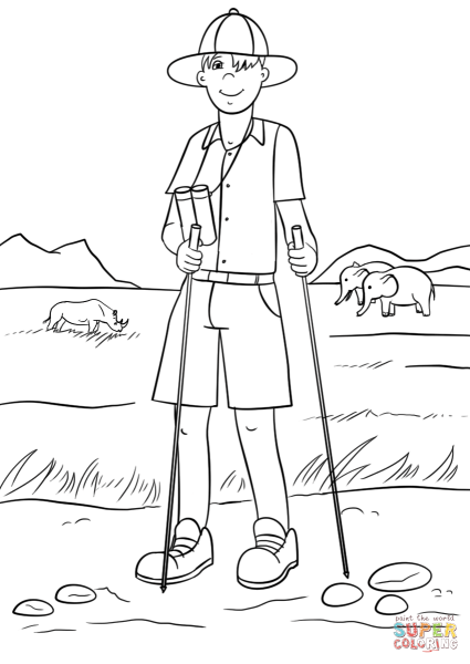 Профессия эколог раскраска для детей