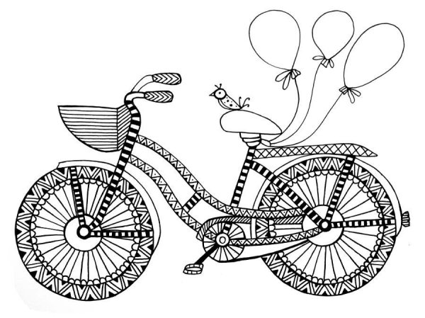 Велосипед раскраска