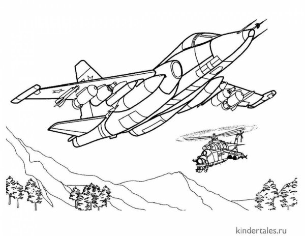 Самолеты. Раскраска