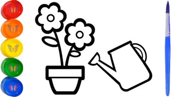 Лейка раскраска