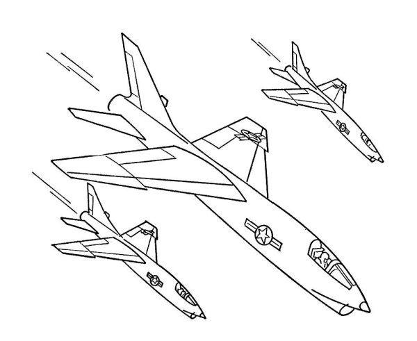 Раскраска. Военные самолеты