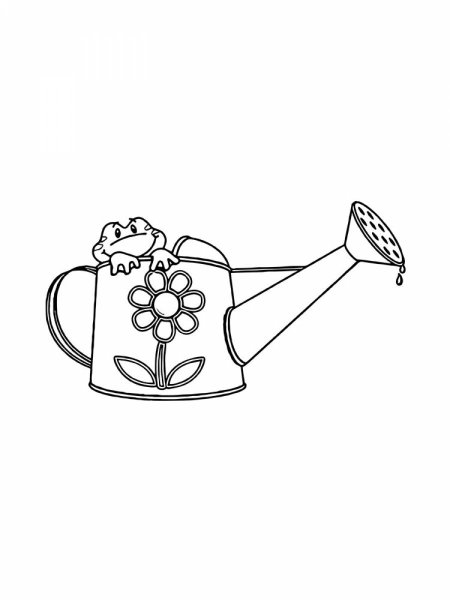 Раскраска лейка распечатать