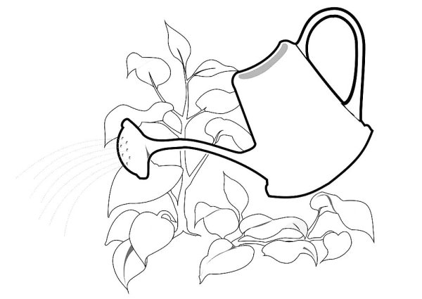 Лейка раскраска