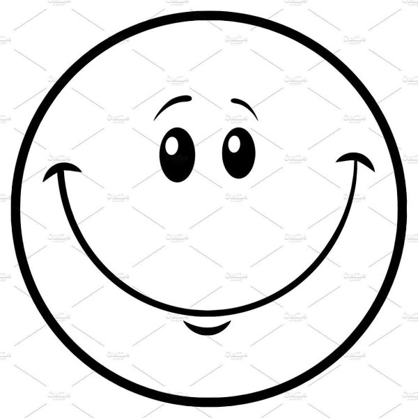 Улыбка раскраска детская в формате jpg