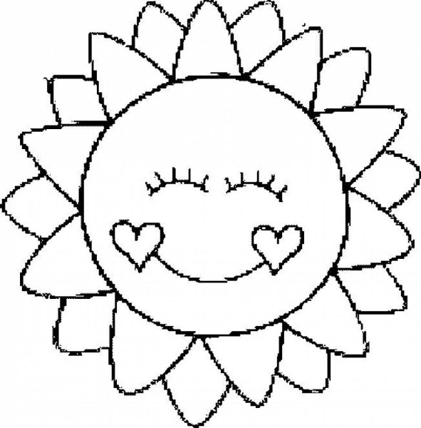 Солнце раскраска