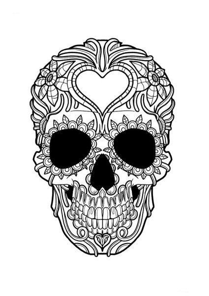Раскраска череп