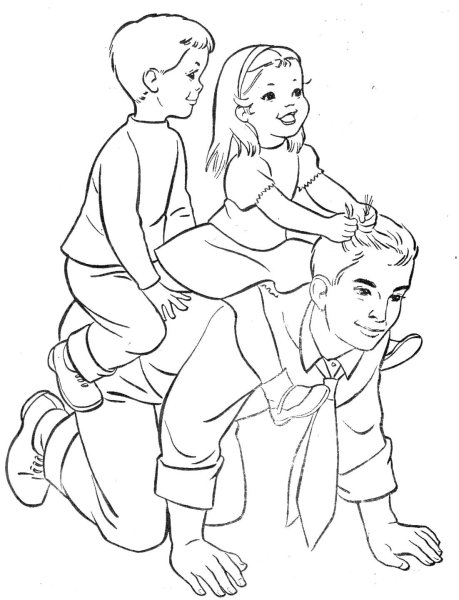 Раскраска мой папа