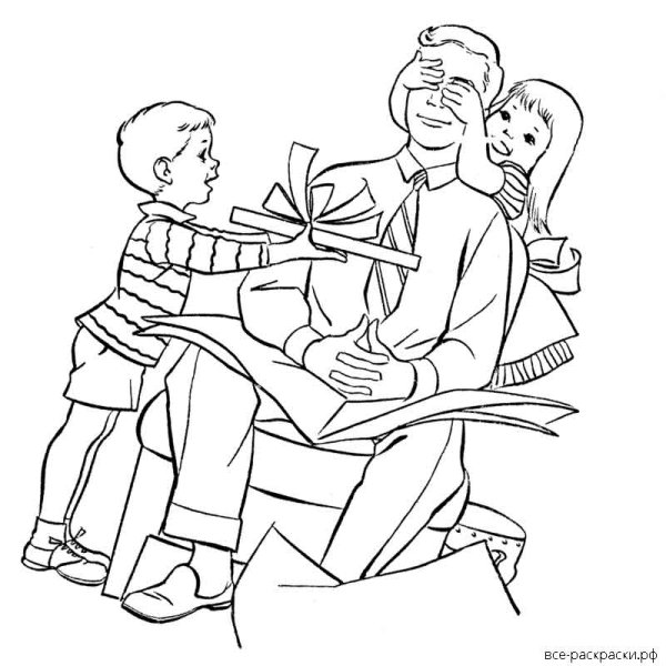 Раскраска папа