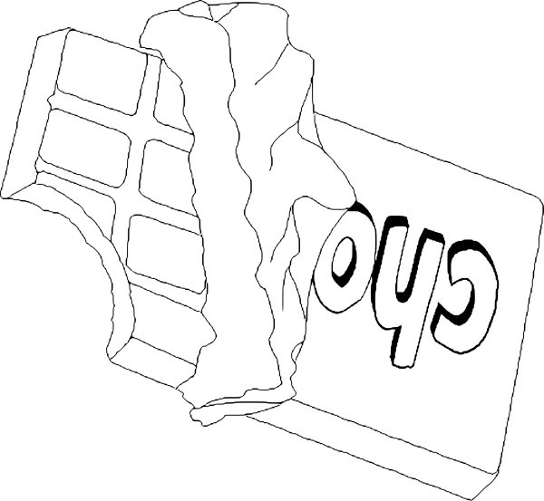 Шоколад раскраска