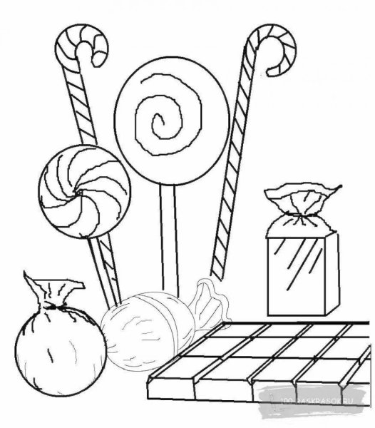 Раскраска леденец