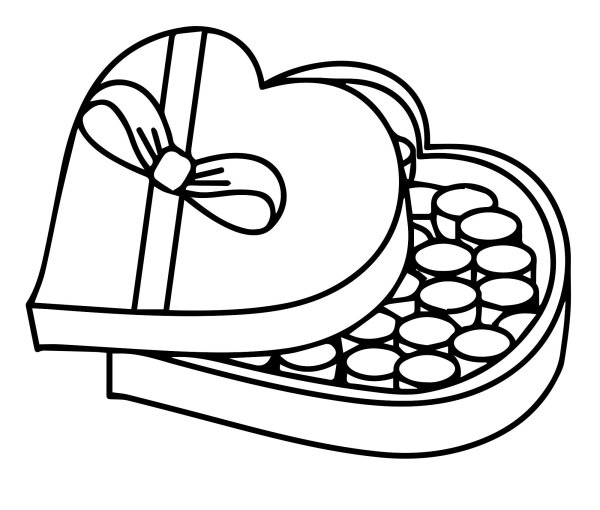 Коробка конфет раскраска для детей