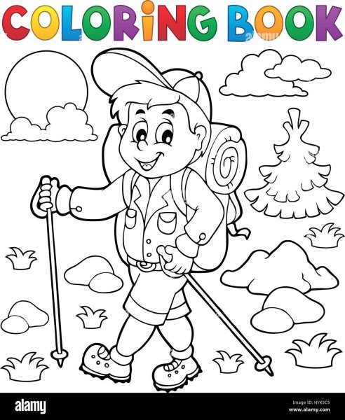 Туризм картинки для детей раскраска