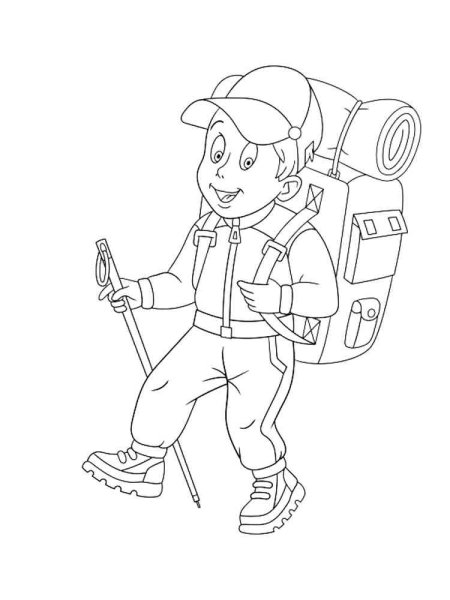 Путешественник раскраска