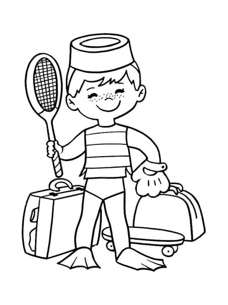 Путешественник раскраска для детей