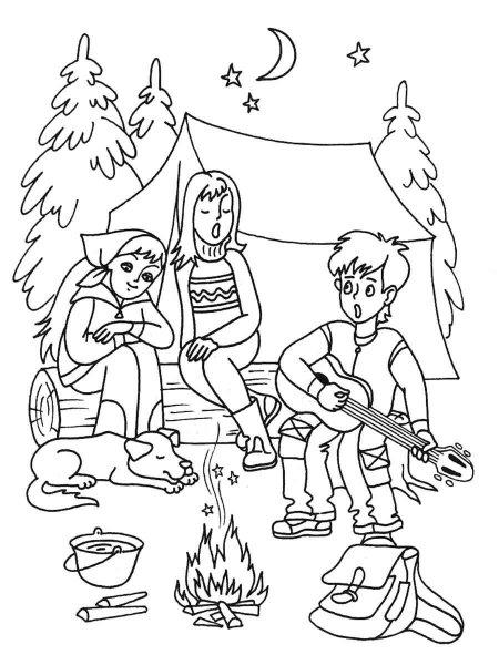 Раскраски для летнего лагеря