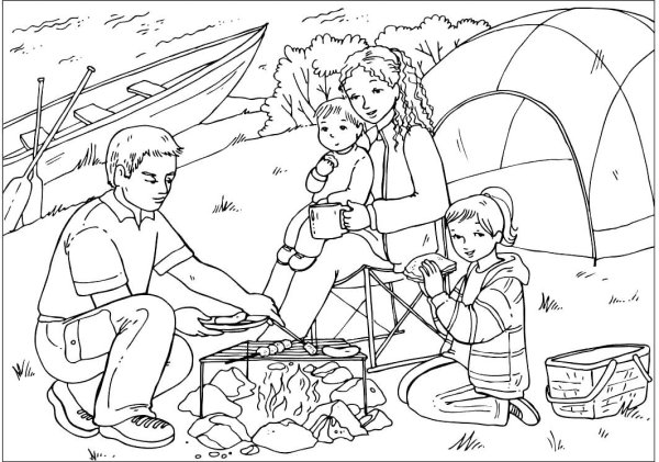 Раскраска семья