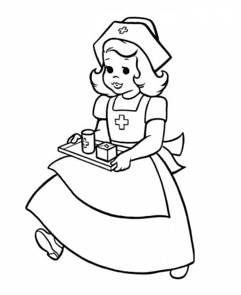 Профессии. Детская раскраска