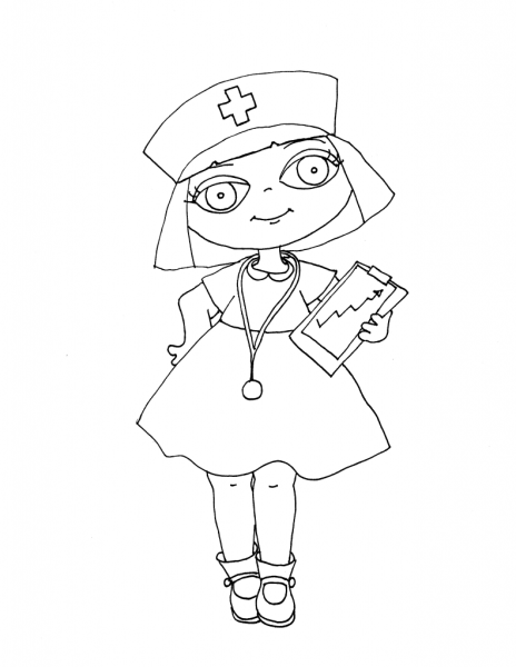 Раскраска медсестра