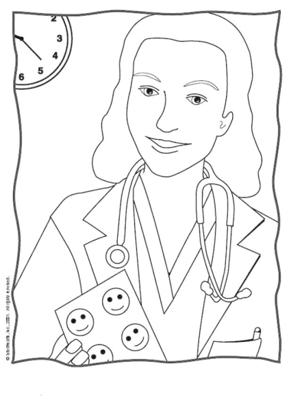 Раскраски медики для детей