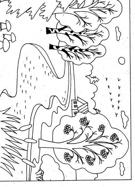 Раскраска Золотая осень