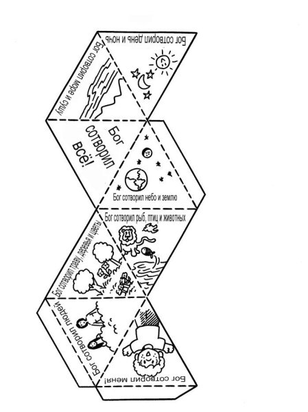 Сотворение мира раскраска