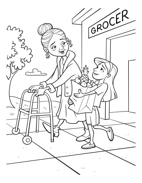 Добрые дела раскраски для детей