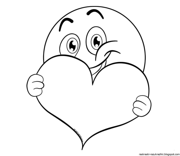 Сердце раскраска