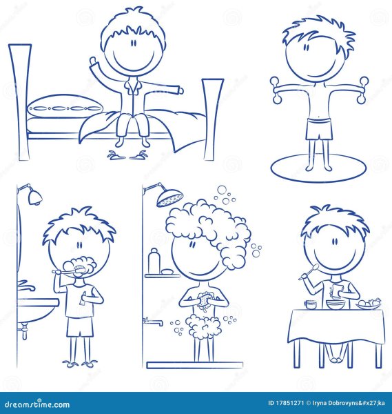 Раскраски дети мальчики режим дня