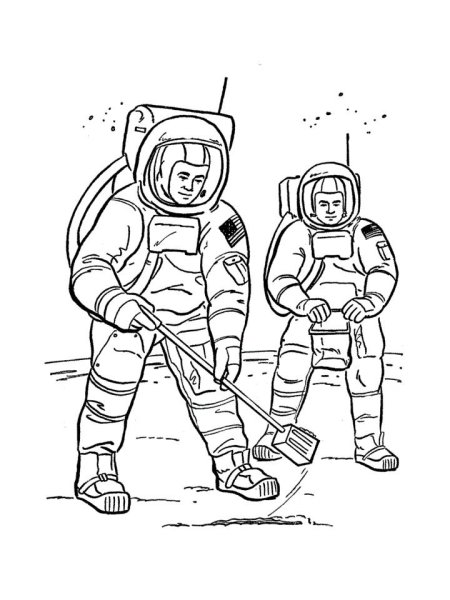 Космонавт раскраска