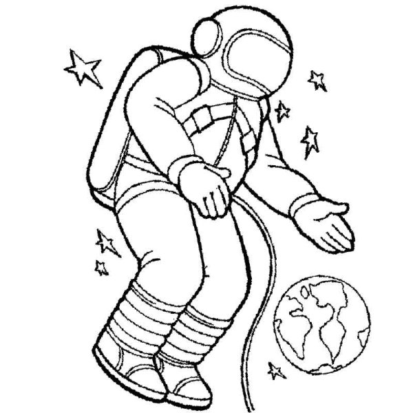 Раскраска. В космосе