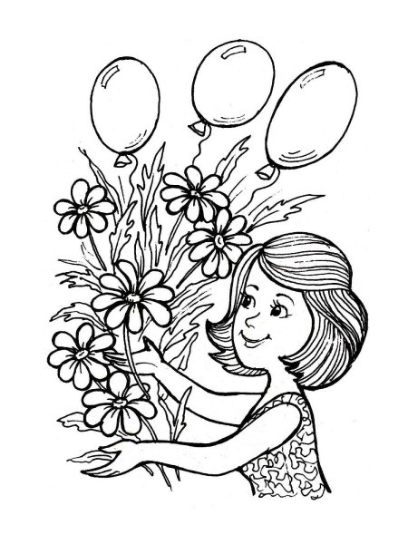 День матери раскраска для детей