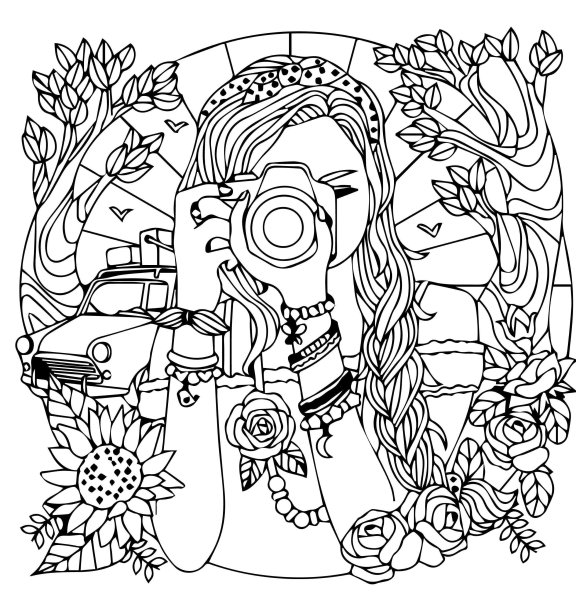 Раскраски для девочек сложные