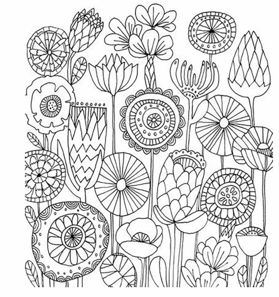 Дудлинг цветы