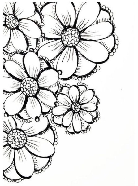 Дудлинг цветы