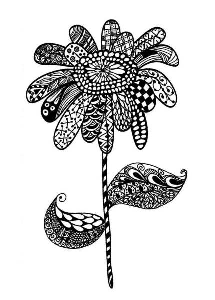 Зентангл Ромашка