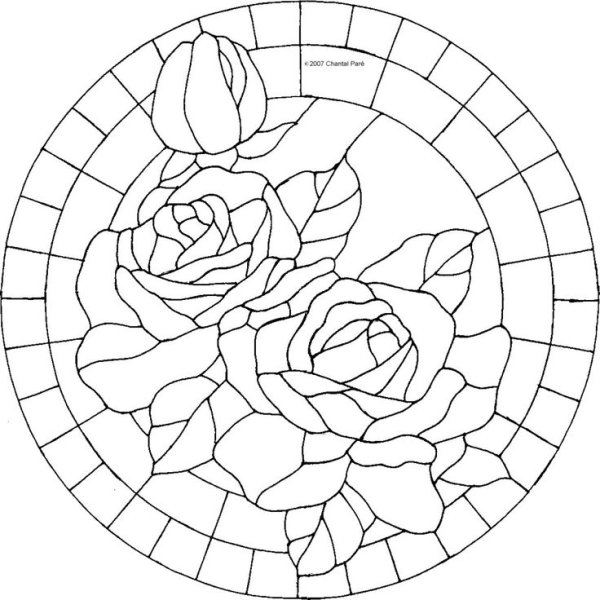 Витраж раскраска