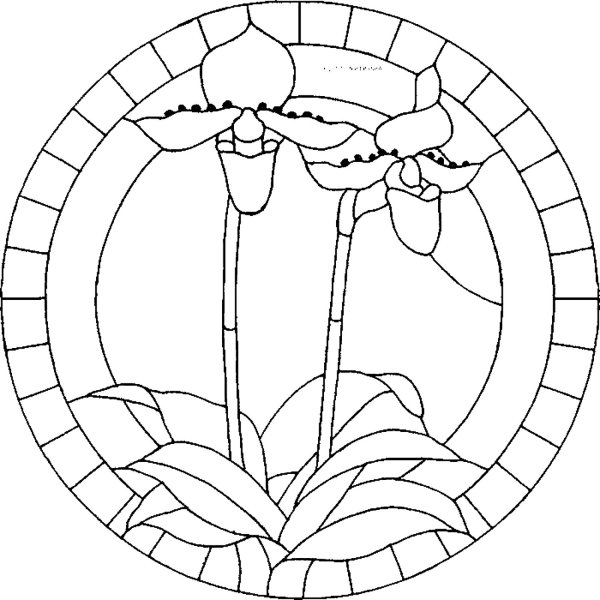 Витраж раскраска