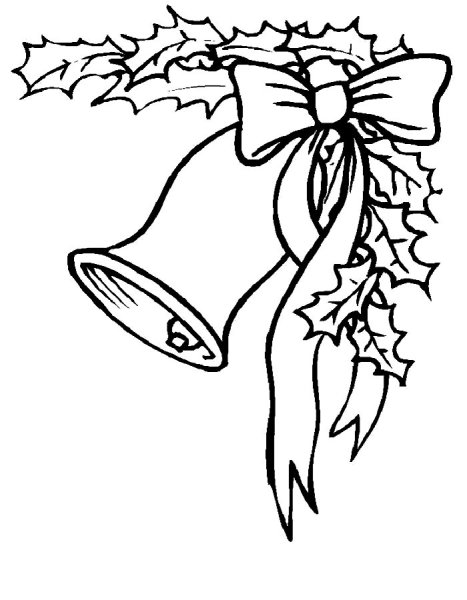 Новогодние колокольчики раскраска